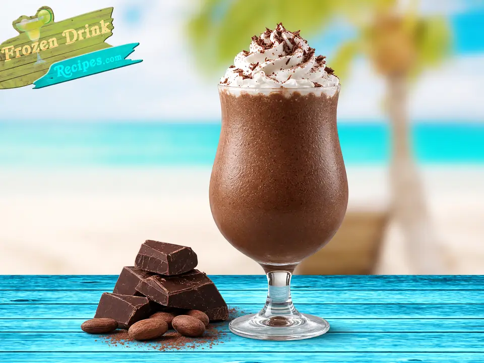 A frozen hot chocolate, one of the winter drinks on this site